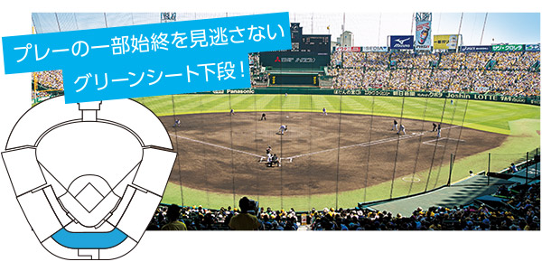 プレーの一部始終を見逃さないグリーンシート(下段)!