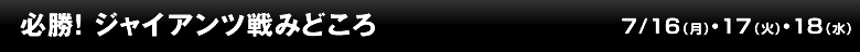 必勝！ ジャイアンツ戦みどころ