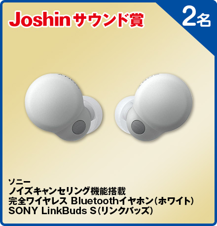 ソニーノイズキャンセリング機能搭載完全ワイヤレス Bluetoothイヤホン(ホワイト)SONY LinkBuds S(リンクバッズ) 2名