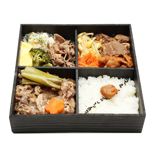 【サトテルのトリプル牛肉弁当】
